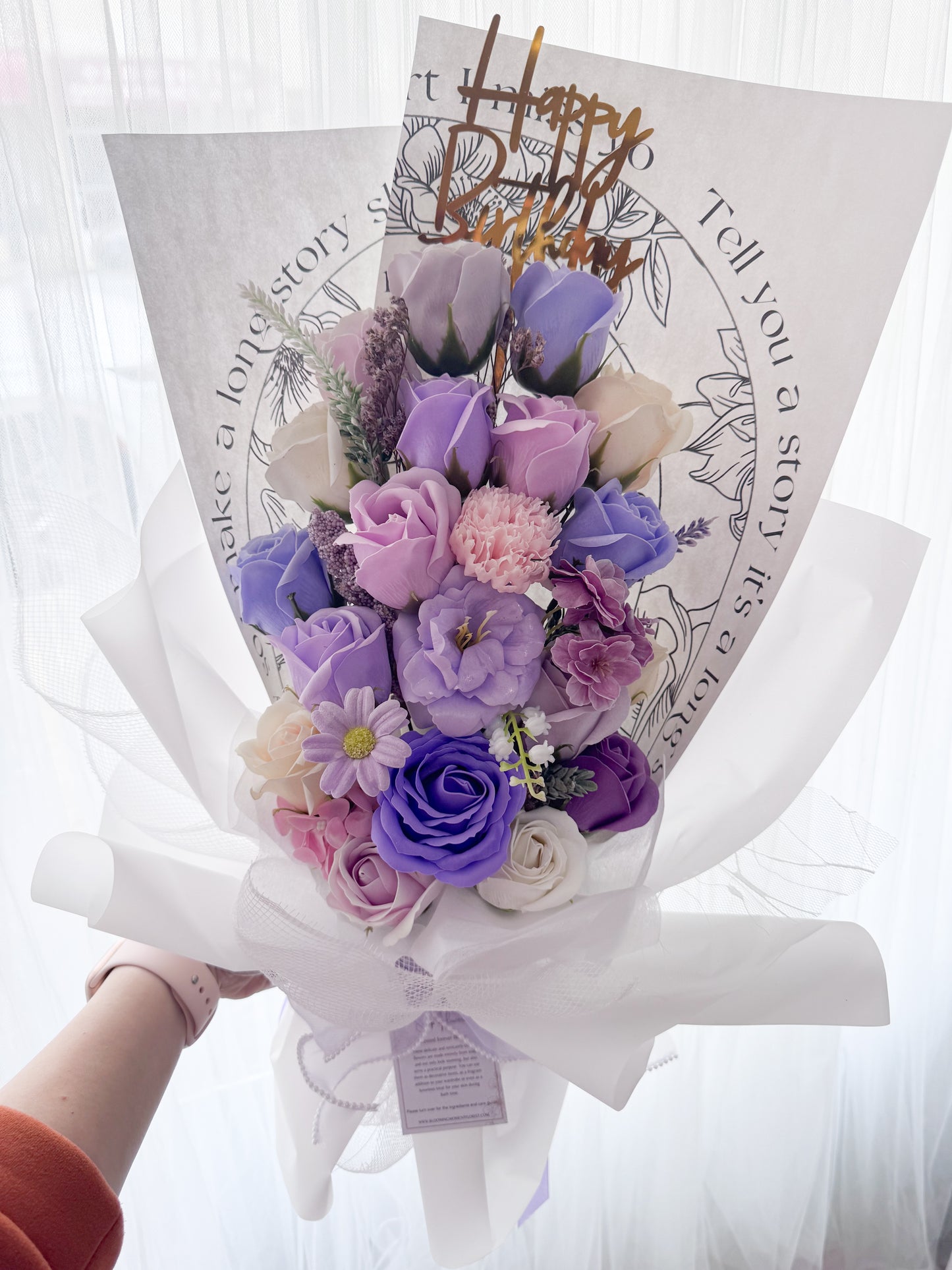 紫色仙女皂花束