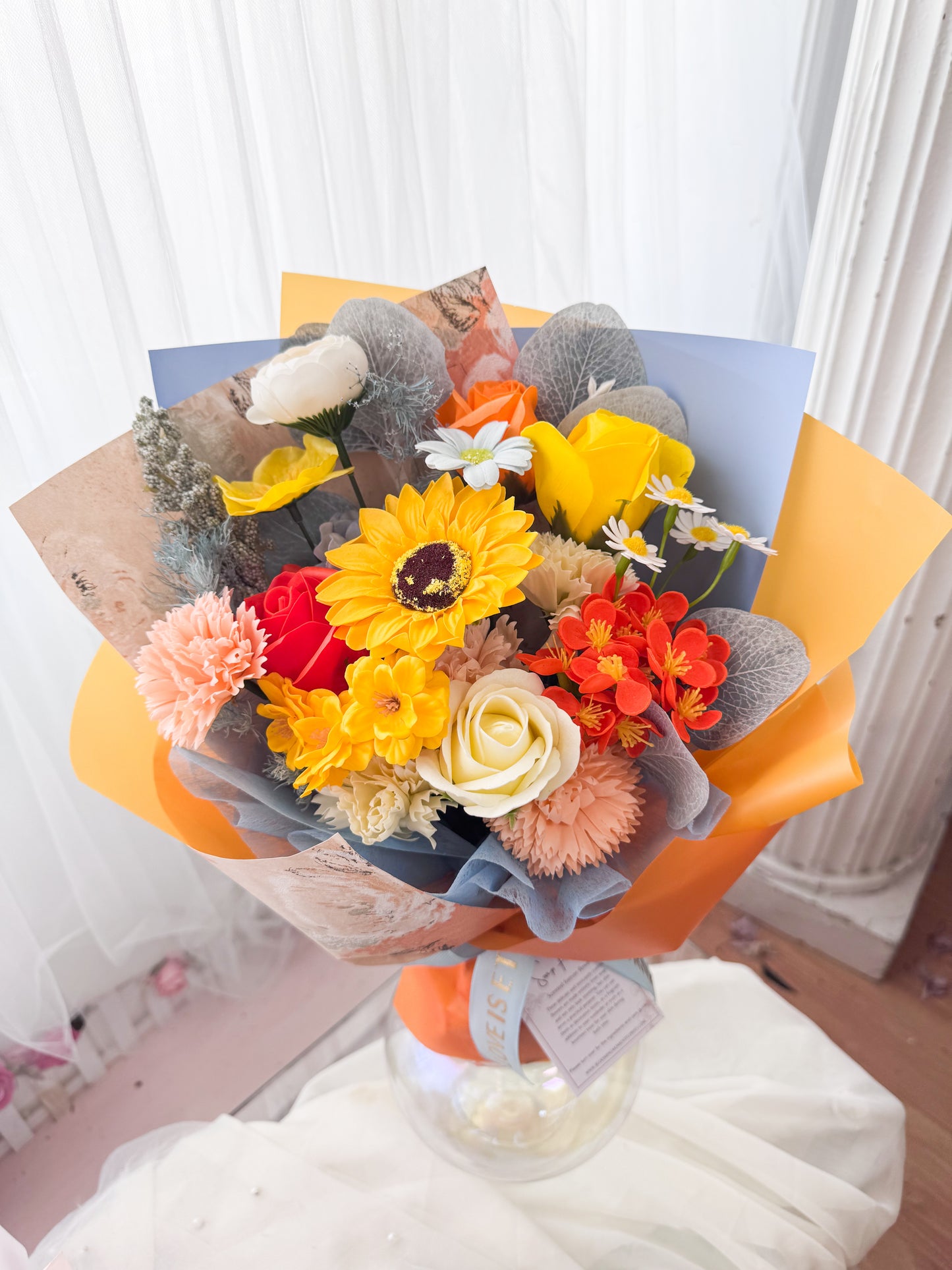 [SOAP FLOWER] Citrus Sky Soap Flower Bouquet