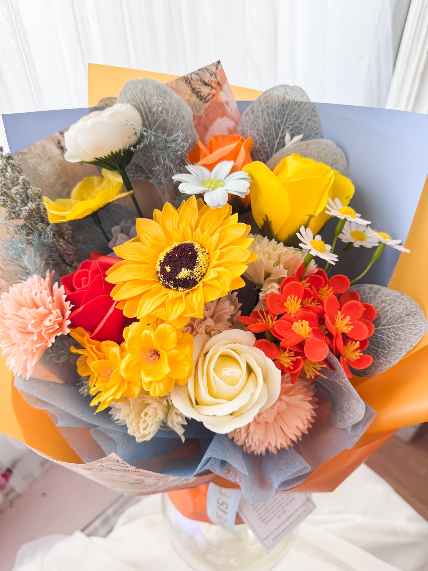 [SOAP FLOWER] Citrus Sky Soap Flower Bouquet