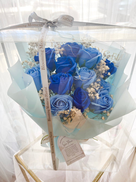 Azure Glow Enchantment Soap Flower Bouquet